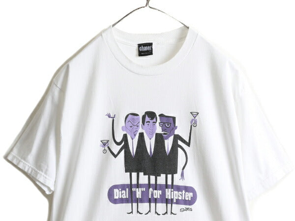 90s USA製 ★ SHAG アート プリント 半袖 Tシャツ メンズ XL / 古着 90年代 オールド ポップ 絵画 芸術 イラスト ヘビーウェイト 当時物 白