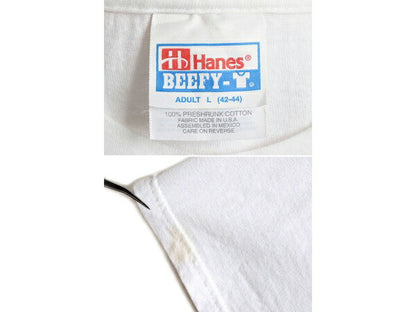 90s ★ WANTED フォト プリント 半袖 T シャツ ( メンズ L ) 90年代 オールド ヘビーウェイト ジョーク 半袖Tシャツ プリントT フォトT 白