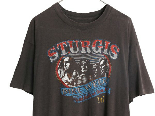 90s ★ スタージス イラスト プリント Tシャツ メンズ XL / 90年代 オールド STURGIS イーグル グラフィック バイク ハーレー ダビットソン