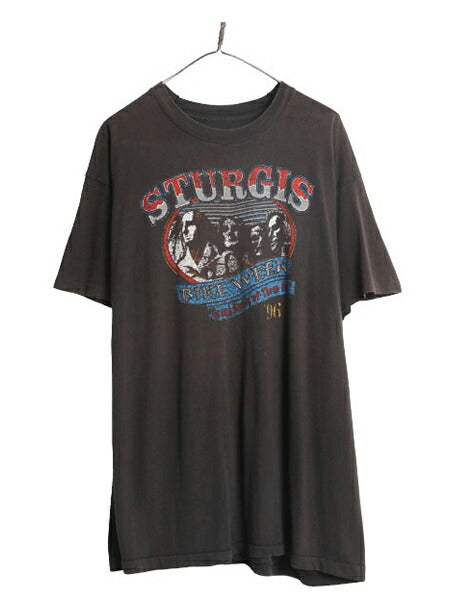 90s ★ スタージス イラスト プリント Tシャツ メンズ XL / 90年代 オールド STURGIS イーグル グラフィック バイク ハーレー ダビットソン