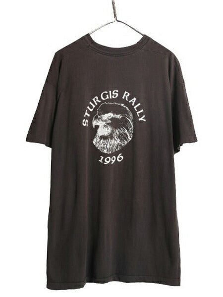 90s ★ スタージス イラスト プリント Tシャツ メンズ XL / 90年代 オールド STURGIS イーグル グラフィック バイク ハーレー ダビットソン
