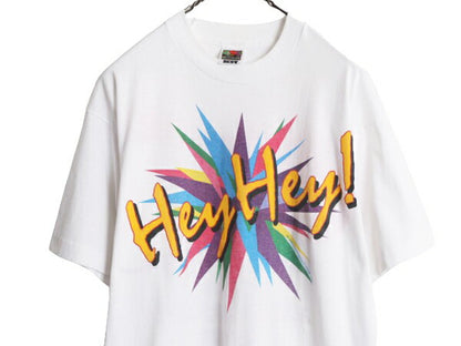 90s ★ ザ モンキーズ ツアー プリント Tシャツ メンズ L / オールド The Monkees オフィシャル 当時物 バンド ロック シングルステッチ 白