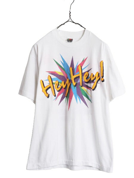 90s ★ ザ モンキーズ ツアー プリント Tシャツ メンズ L / オールド The Monkees オフィシャル 当時物 バンド ロック シングルステッチ 白