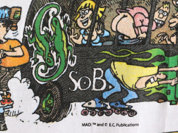 00s ★ MAD マガジン アート イラスト プリント Tシャツ メンズ XL / 00年代 オールド オフィシャル 企業物 当時物 ロラパルーザ フェス 白