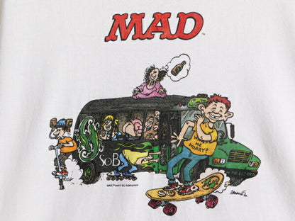 00s ★ MAD マガジン アート イラスト プリント Tシャツ メンズ XL / 00年代 オールド オフィシャル 企業物 当時物 ロラパルーザ フェス 白
