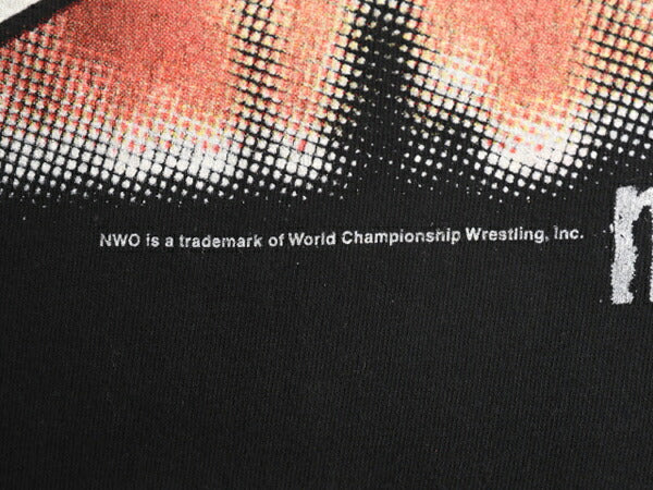 90s USA製 ★ NWO オフィシャル ザ ジャイアント イラスト プリント Tシャツ メンズ L 90年代 オールド GIANT 当時物 プロレス アメプロ 黒