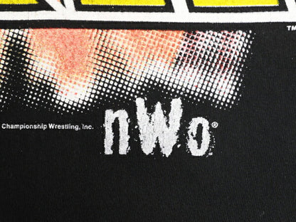 90s USA製 ★ NWO オフィシャル ザ ジャイアント イラスト プリント Tシャツ メンズ L 90年代 オールド GIANT 当時物 プロレス アメプロ 黒