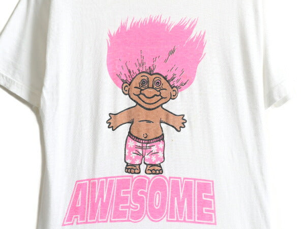 80s USA製 ★ トロール プリント Tシャツ M 小さめ メンズ XS レディース S 程 80年代 ビンテージ キャラクター シングルステッチ イラスト
