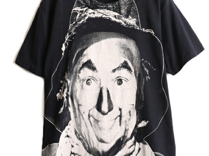 90s USA製 ★ オズの魔法使い カカシ 大判 プリント Tシャツ ( メンズ M ) The WIZARD of OZ 映画 ムービー オフィシャル キャラクター 黒