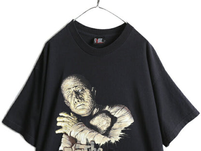90s ★ The Mummy ミイラ プリント Tシャツ メンズ XL 90年代 オールド マミー キャラクター ハムナプトラ 映画 ムービー ホラー GIANT 黒
