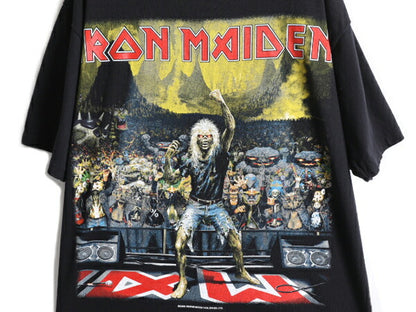00s ★ アイアン メイデン ツアー プリント 半袖 Tシャツ メンズ L / 00年代 IRON MAIDEN オフィシャル 当時物 バンド シングルステッチ 黒