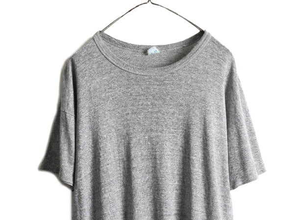80s USA製 ★ チャンピオン 88 12 Tシャツ ( メンズ XL ) 80年代 ビンテージ Champion 無地 目無し 霜降り 灰 トリコタグ ハチハチワンツー