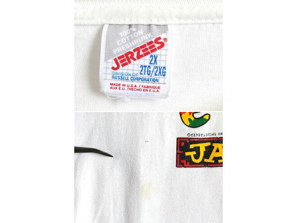 90s USA製 大きいサイズ 2X ★ アニマル エロ プリント Tシャツ メンズ XXL / 90年代 マリファナ アート ジョーク パロディー セックス 白
