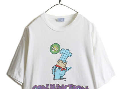 90s USA製 ★ スクールハウスロック 両面 プリント 半袖 Tシャツ ( メンズ XL ) 90年代 キャラクター イラスト アニメ シングルステッチ 白