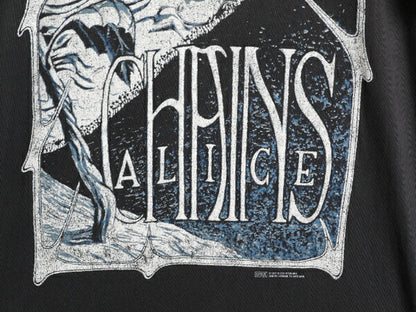 90s ★ アリスインチェインズ ひまわり アート プリント Tシャツ メンズ XL / 90年代 オフィシャル AliceinChains 当時物 バンド ロック 黒