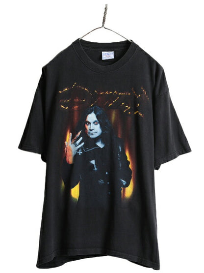 00s ★ オジー オズボーン 両面 プリント 半袖 Tシャツ メンズ L / 00年代 オールド OZZY OSBOURNE オフィシャル 当時物 ロック バンド 黒