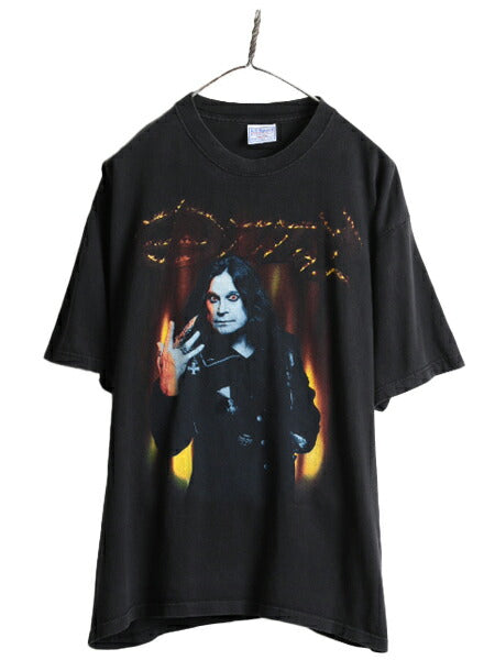 00s ★ オジー オズボーン 両面 プリント 半袖 Tシャツ メンズ L / 00年代 オールド OZZY OSBOURNE オフィシャル 当時物 ロック バンド 黒