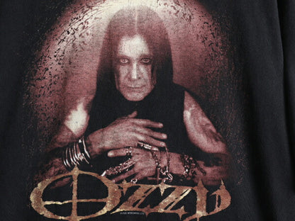 00s ★ オジー オズボーン 両面 プリント Tシャツ メンズ L 00年代 OZZY OSBOURNE オフィシャル 当時物 黒 バンド ロック シングルステッチ