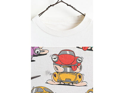 90s ★ ワーゲン 四十八手 イラスト 両面 プリント Tシャツ メンズ M 程/ 90年代 オールド キャラクター エロ SEX アート シングルステッチ