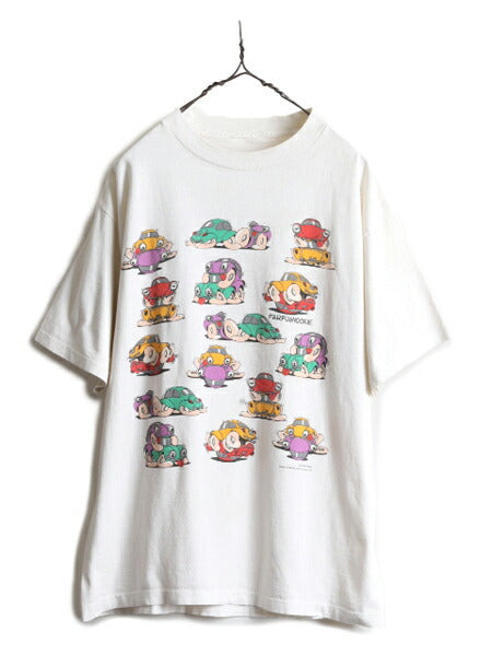 90s ★ ワーゲン 四十八手 イラスト 両面 プリント Tシャツ メンズ M 程/ 90年代 オールド キャラクター エロ SEX アート シングルステッチ