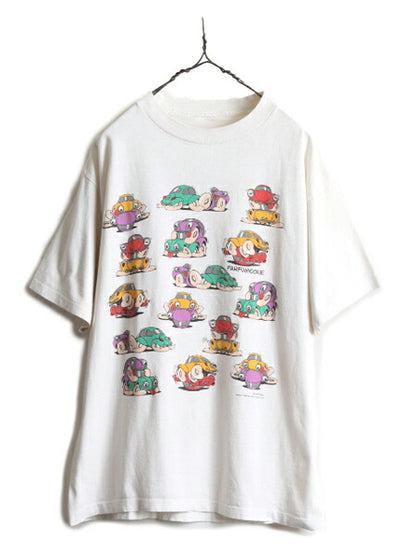 90s ★ ワーゲン 四十八手 イラスト 両面 プリント Tシャツ メンズ M 程/ 90年代 オールド キャラクター エロ SEX アート シングルステッチ