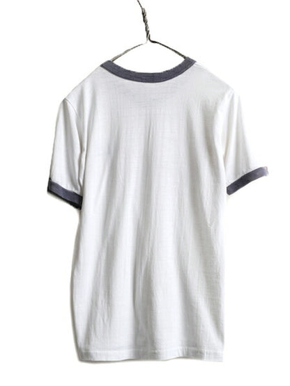 70s 80s ★ YALE カレッジ プリント チョコチン リンガー Tシャツ ( メンズ M ) 70年代 80年代 ビンテージ シングルステッチ ワンポイント