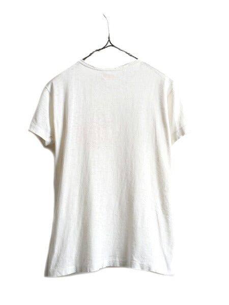 40s 50s ★ ベルバシーン 2段 染込み カレッジ プリント Tシャツ ( メンズ レディース S 程) 40年代 50年代 VELVA SHEEN シングルステッチ