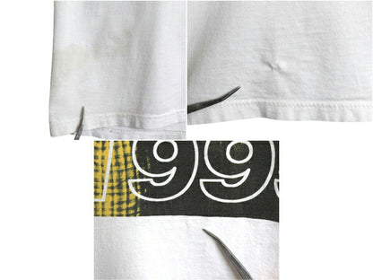 90s USA製 ★ R.E.M. 1995 ツアー プリント Tシャツ メンズ XL 古着 オフィシャル 当時物 バンド ロック フォト グラフィック NICE MAN 白