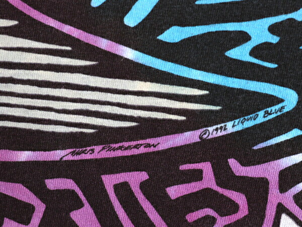 90s ★ リキッドブルー SUN&MOON タイダイ オールオーバー プリント Tシャツ メンズ XXL / 古着 当時物 オールド 大判 アート グラフィック