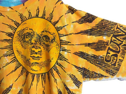 90s ★ リキッドブルー SUN&MOON タイダイ オールオーバー プリント Tシャツ メンズ XXL / 古着 当時物 オールド 大判 アート グラフィック