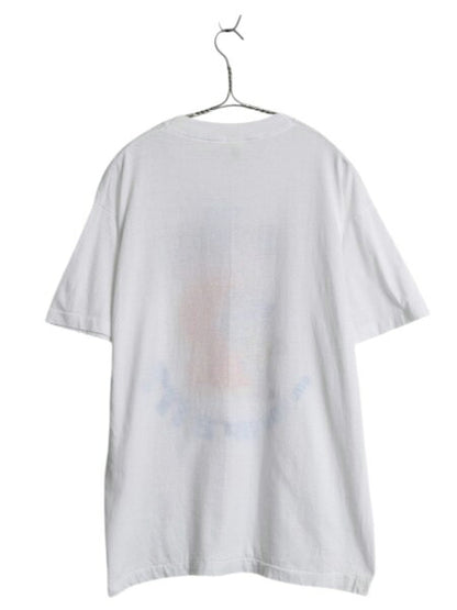 90s ★ SEGA オフィシャル ソニック キャラクター イラスト プリント Tシャツ メンズ XL 小さめ L 古着 オールド 当時物 ゲーム アニメ 白