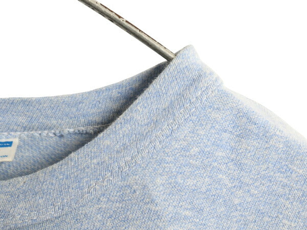 70s USA製 ★ チャンピオン 染込み カレッジ プリント Tシャツ メンズ L / ヴィンテージ バータグ 88 12 シングルステッチ 霜降り ブルー