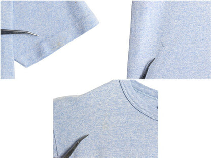 70s USA製 ★ チャンピオン 染込み 3段 カレッジ プリント Tシャツ メンズ M ヴィンテージ バータグ 88 12 シングルステッチ 霜降り ブルー
