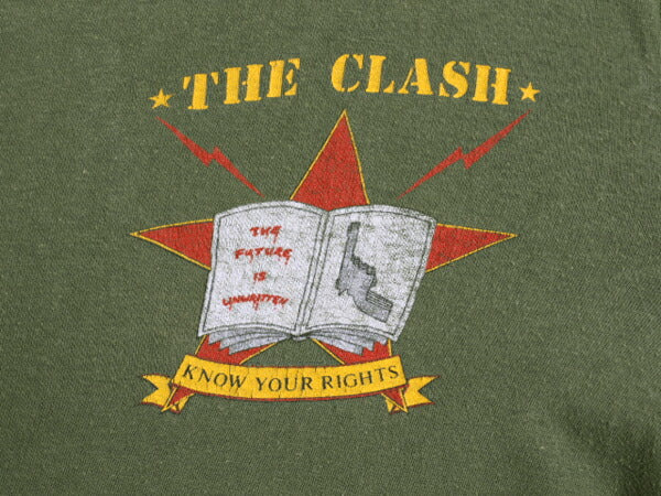 80s USA製 ★ クラッシュ ツアー プリント Tシャツ メンズ S 程 ヴィンテージ 当時物 オフィシャル バンド パンク ロック シングルステッチ