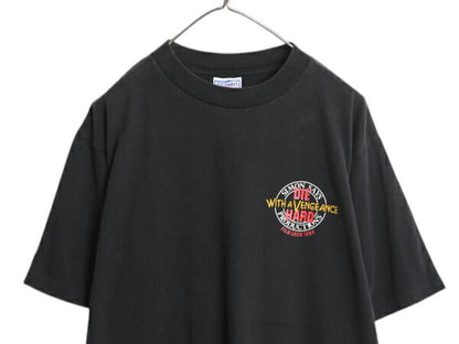 90s USA製 ★ ダイハード 3 ロゴ プリント Tシャツ メンズ L / 古着 オフィシャル ムービー 当時物 イラスト シングルステッチ 黒 ALLSPORT