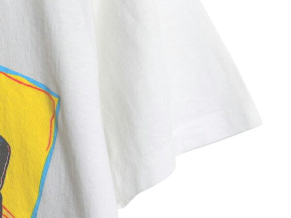 90s USA製 ★ ダナカーヴィ イラスト プリント Tシャツ メンズ M 古着 オールド 当時物 コメディ 俳優 キャラクター ジョーク TV アート 白