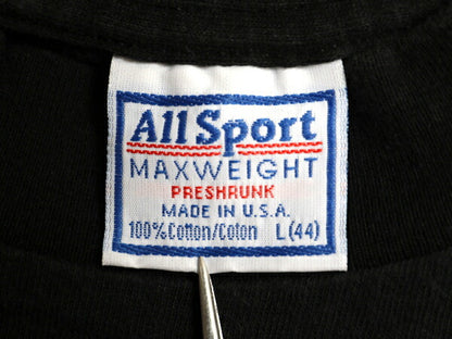 90s USA製 ★ ブルーススプリングスティーン ツアー イラスト プリント Tシャツ メンズ L オフィシャル 当時物 ロック バンド ALLSPORT 黒
