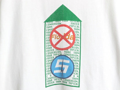 90s ★ 車 メッセージ イラスト プリント Tシャツ メンズ XL / 古着 オールド 旧車 ジョーク グラフィック ヘビーウェイト 大きいサイズ 白