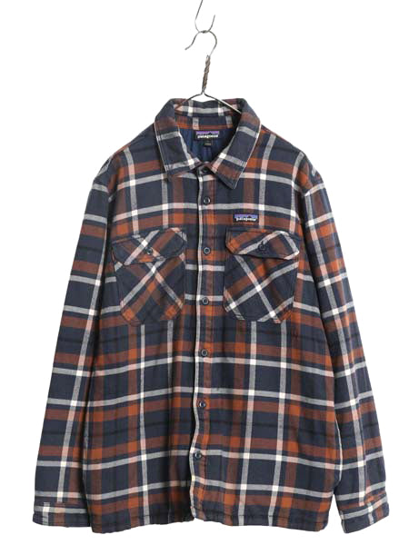 パタゴニア インサレーテッド フィヨルド フランネル シャツ ジャケット メンズ L / 18年製 ネルシャツ 中綿 キルティング ライナー付き