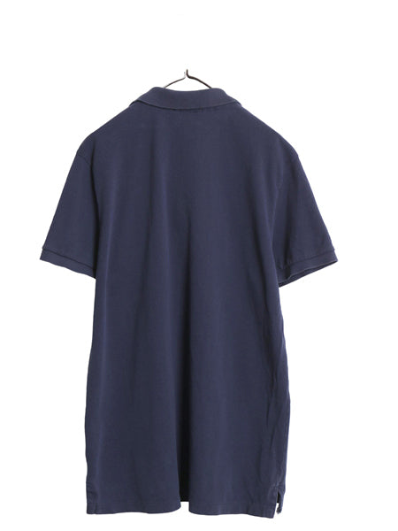 ラグビー ラルフローレン 鹿の子 半袖 ポロシャツ メンズ XL / ポロ 半袖シャツ ワンポイント スカル ラガーシャツ タイプ 大きいサイズ 紺
