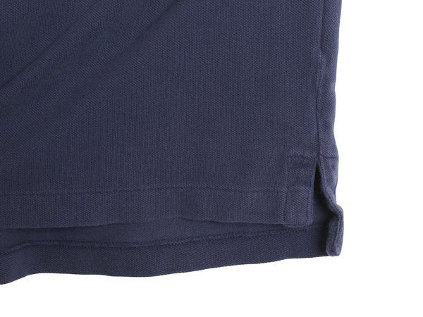 ラグビー ラルフローレン 鹿の子 半袖 ポロシャツ メンズ XL / ポロ 半袖シャツ ワンポイント スカル ラガーシャツ タイプ 大きいサイズ 紺