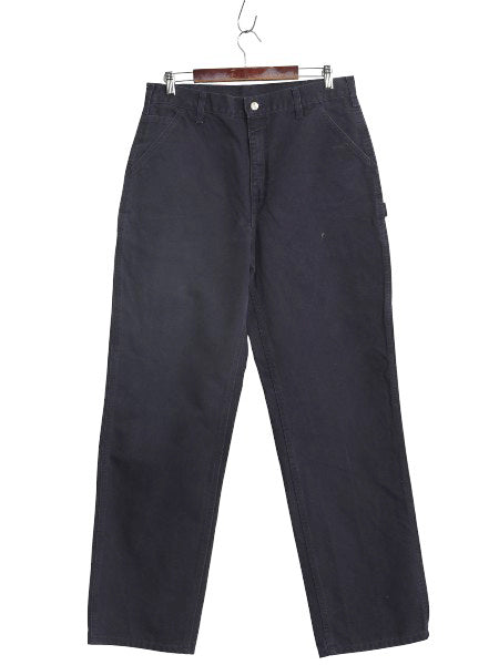 US企画 カーハート ウォッシュド ダック ペインター パンツ メンズ 34 34 / ワーク ストレート ヘビーウェイト ボトムス ネイビー ゆったり
