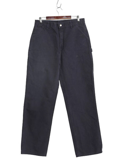 US企画 カーハート ウォッシュド ダック ペインター パンツ メンズ 34 34 / ワーク ストレート ヘビーウェイト ボトムス ネイビー ゆったり