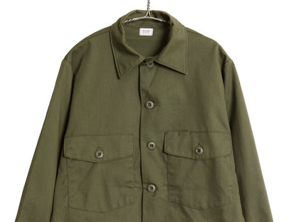 デッドストック 80s 米軍実物 US ARMY ユーティリティ シャツ M 程 新品 87年製 ヴィンテージ ミリタリー 軍物 OG507 長袖シャツ ボックス