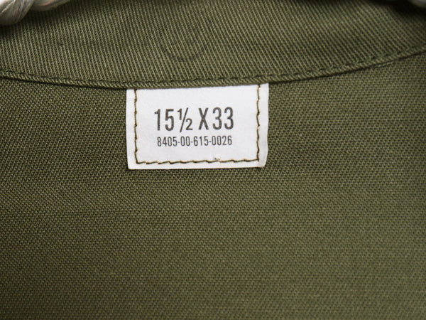 デッドストック 80s 米軍実物 US ARMY ユーティリティ シャツ M 程 新品 87年製 ヴィンテージ ミリタリー 軍物 OG507 長袖シャツ ボックス