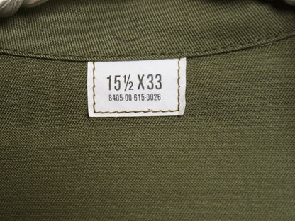 デッドストック 80s 米軍実物 US ARMY ユーティリティ シャツ M 程 新品 87年製 ヴィンテージ ミリタリー 軍物 OG507 長袖シャツ ボックス