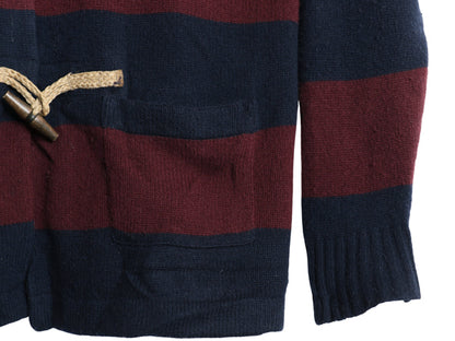 ラグビー ラルフローレン ウール ニット ダッフル コート メンズ L / ポロ ハーフコート ジャケット パーカー セーター ボーダー ツートン