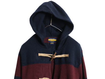 ラグビー ラルフローレン ウール ニット ダッフル コート メンズ L / ポロ ハーフコート ジャケット パーカー セーター ボーダー ツートン