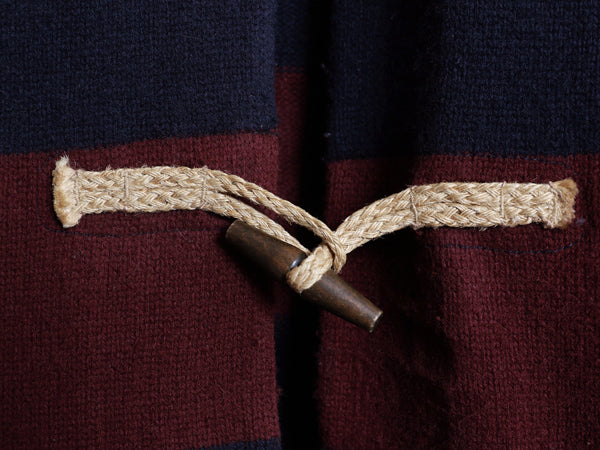 ラグビー ラルフローレン ウール ニット ダッフル コート メンズ L / ポロ ハーフコート ジャケット パーカー セーター ボーダー ツートン