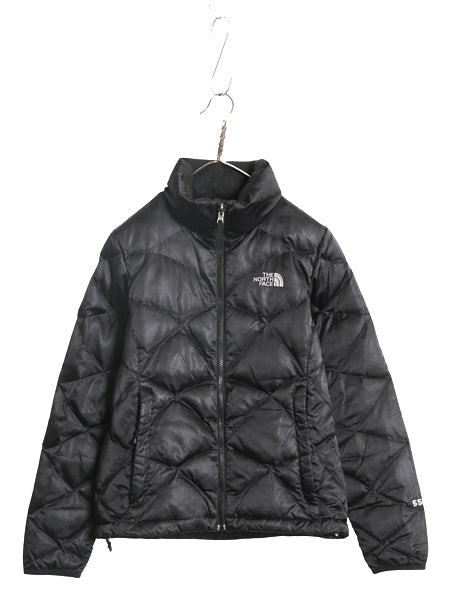 US企画 ノースフェイス ナイロン ダウン ジャケット レディース S / アウトドア 550 フィル フルジップ キルティング パッカブル ブラック